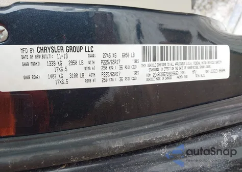 2014 Chrysler Town & Country Touring z USA, uszkodzony, nr VIN 2C4RC1BG7ER220683